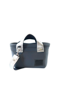 Pre-Order｜Leather Mix Mini Tote Bag – Charcoal Grey