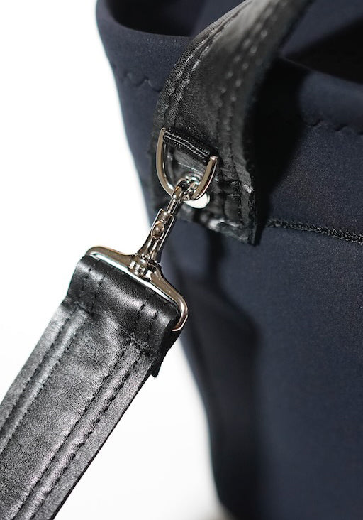 Pre-Order | Leather Mix Bigtotebag -Black