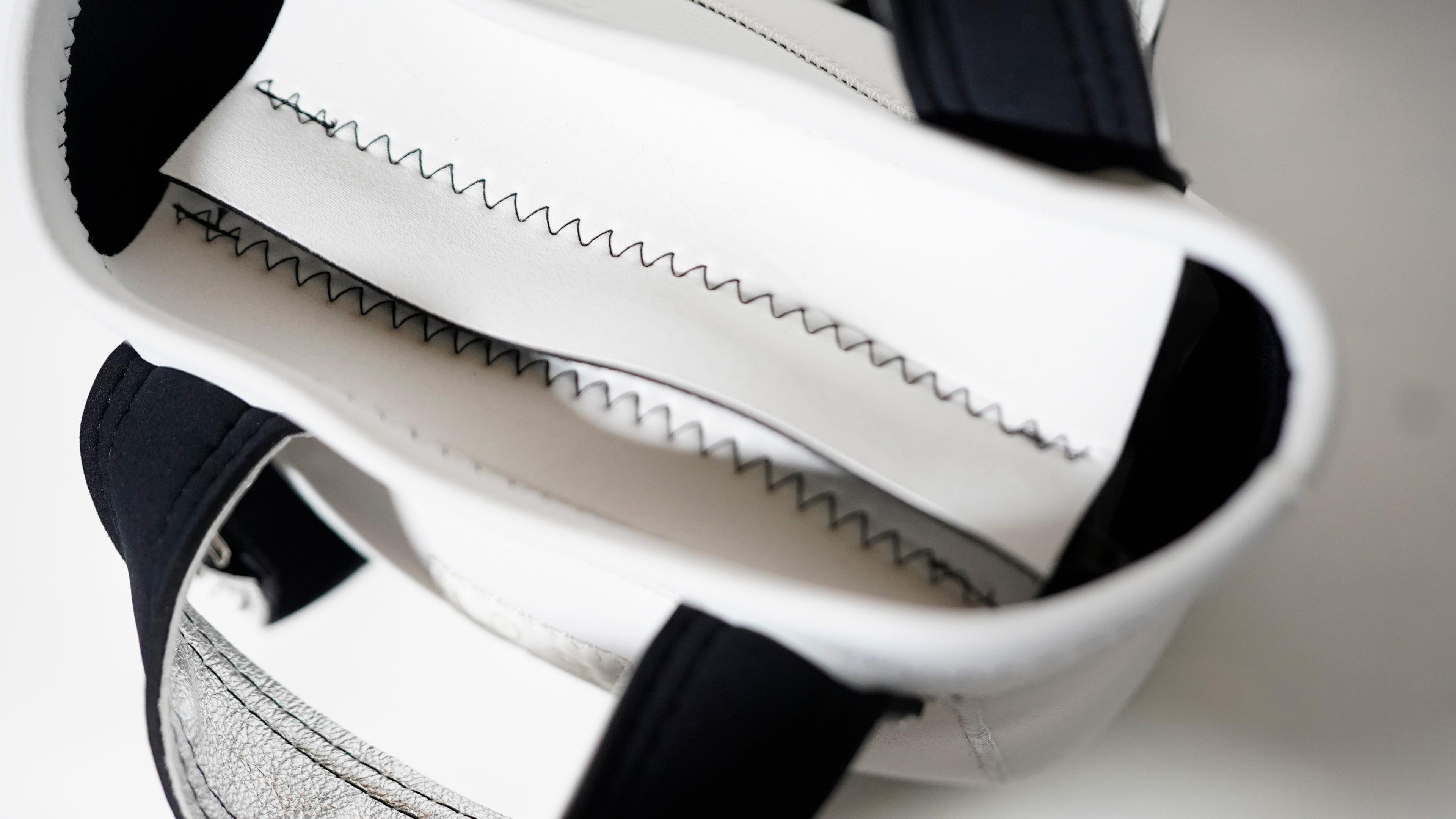Silver Leather mix Minitotebag
