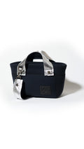 Silver Leather mix Minitotebag